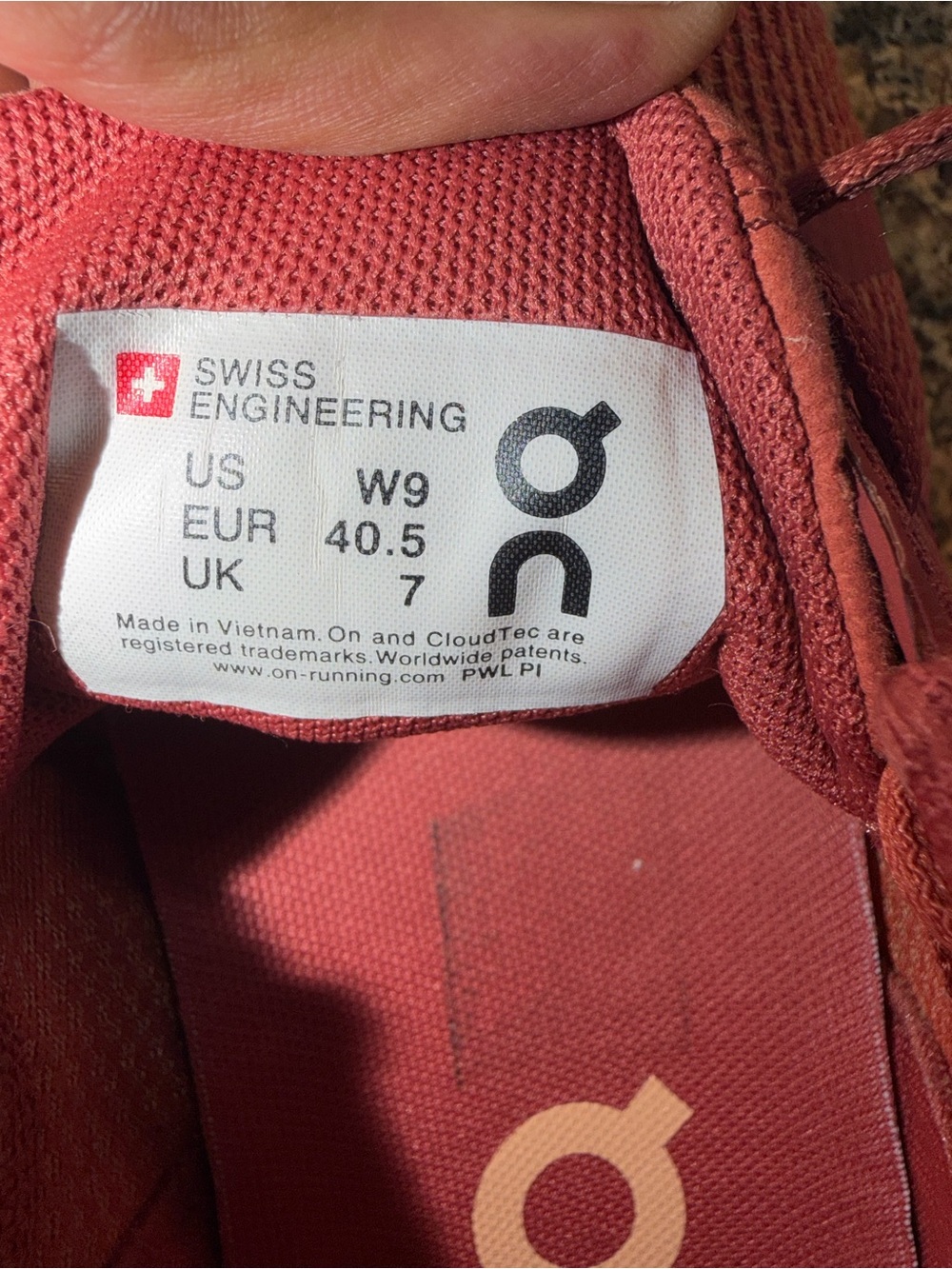 On Running Women's Rust/White Cloudflow Sneakers - Picture 9 of 9